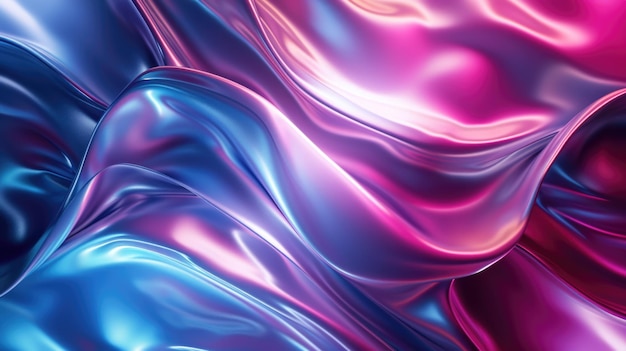 Iridescent Silk Fabric Waves