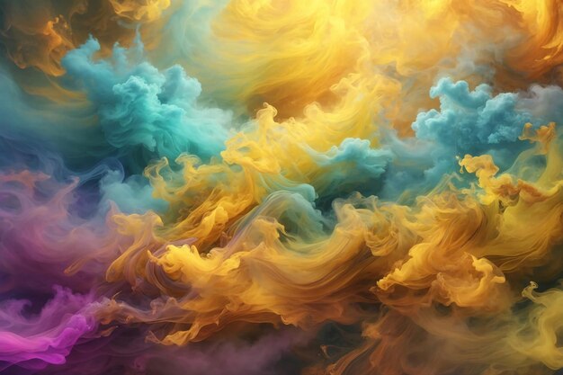 Iridescent Smoke Wallpaper Holographic Smoke Background Pastel Smoke Effects Background Smoke Wallpapers Colorful Smoke Background Abstract Smoke Wallpapers AI Generative