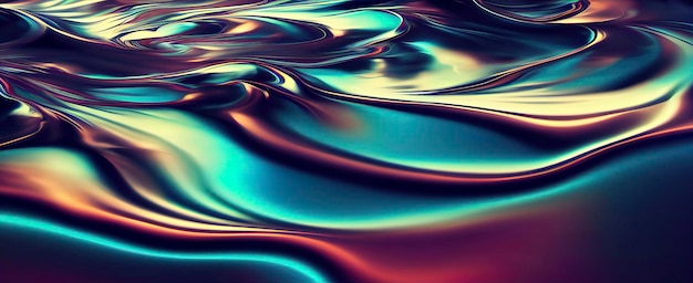 Iridescent Surface with Ripples and Swirls