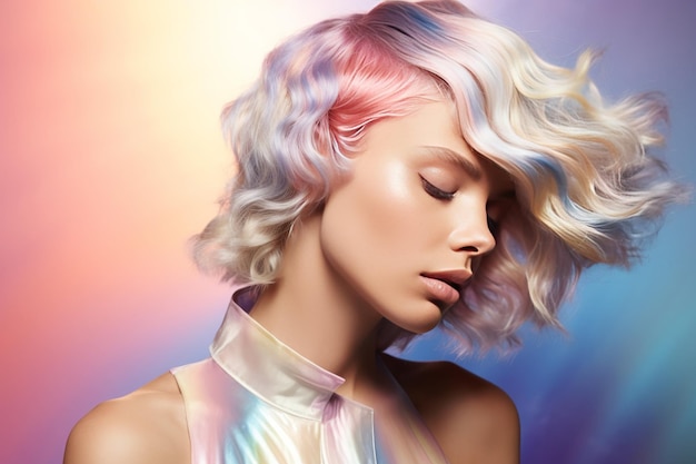 Iridescent textures evoke luxury and glamour like precious gemstones in beauty culture