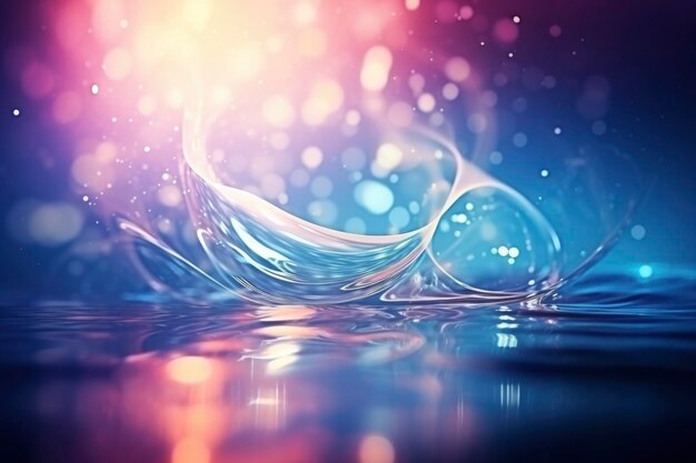 iridescent water splash flowing art for background wallpaper decoration