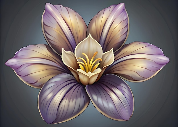 iris flower in vintage style