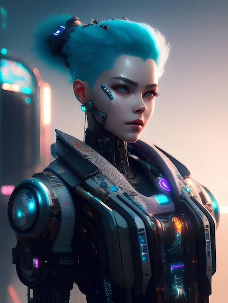 Iris Valkyrie Beautiful Young Cyberpunk Mechanical Girl