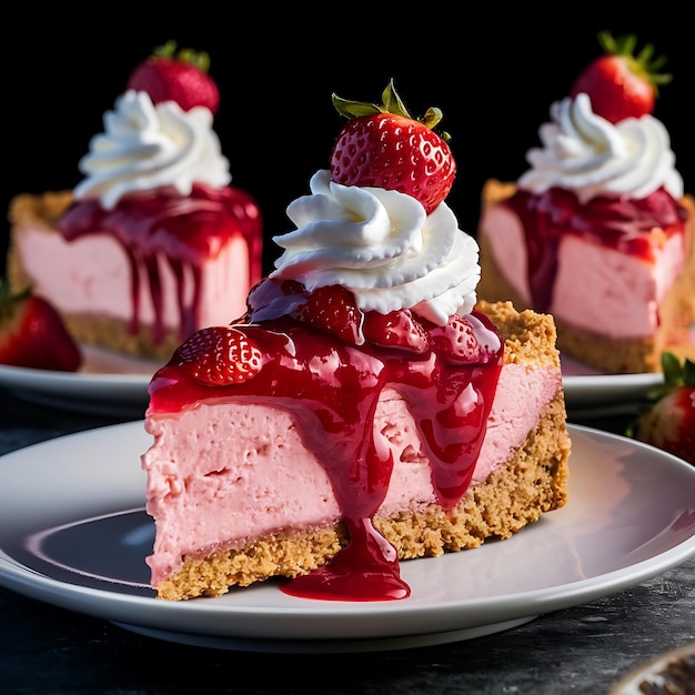 A Irresistible Slice of Strawberry Cheesecake