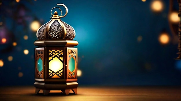 Islamic arabic lantern for ramadan kareem eid mubarak background