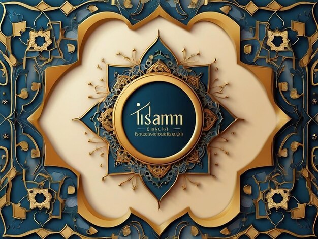 Islamic background design with nice decor islam