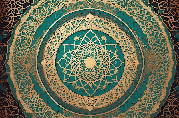 Islamic background in retro style