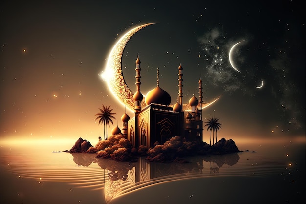 Islamic background with empty copy space good for a special event like Ramadan or Eid Al-Fitr