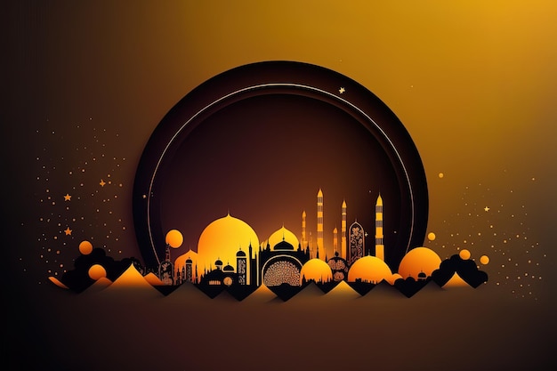 Islamic background with empty copy space good for a special event like Ramadan or Eid Al-Fitr