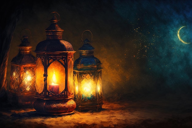 Islamic background with empty copy space good for a special event like Ramadan or Eid Al-Fitr