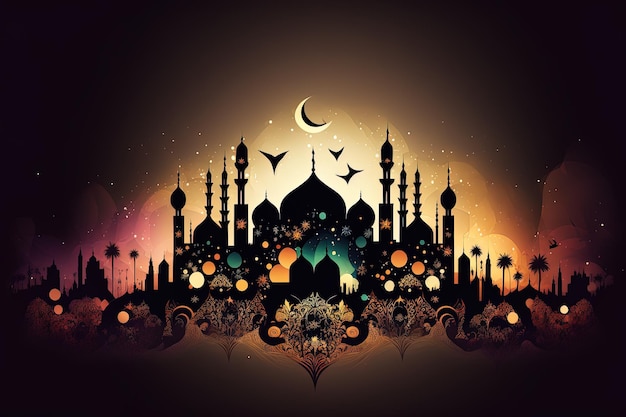 Islamic background with empty copy space good for a special event like Ramadan or Eid Al-Fitr