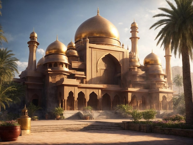 Islamic Building Mosque Background Image