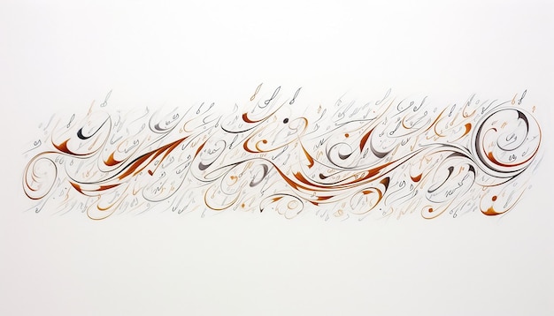 Photo islamic calligraphy white background