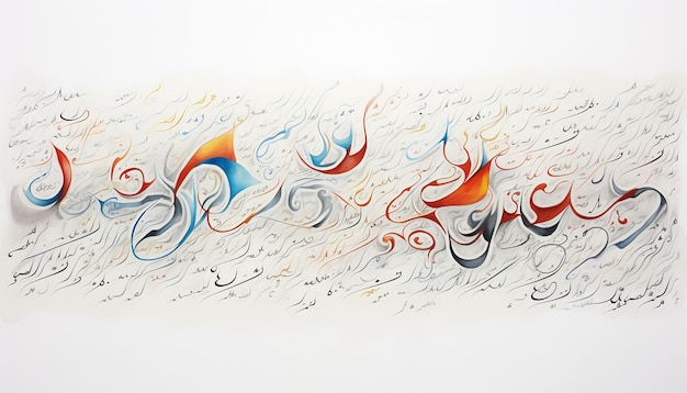 Photo islamic calligraphy white background