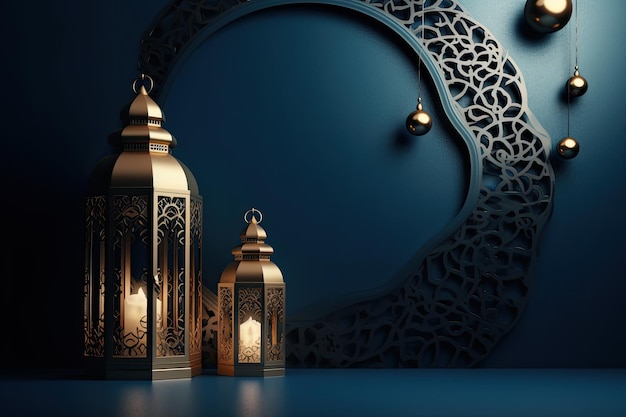 Islamic decoration for banner background Generative AI