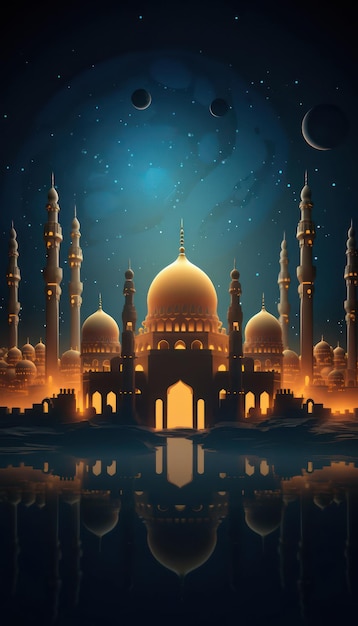 Islamic greeting backgroundRamadan kareem Eid Mubarak cards for Moeslim