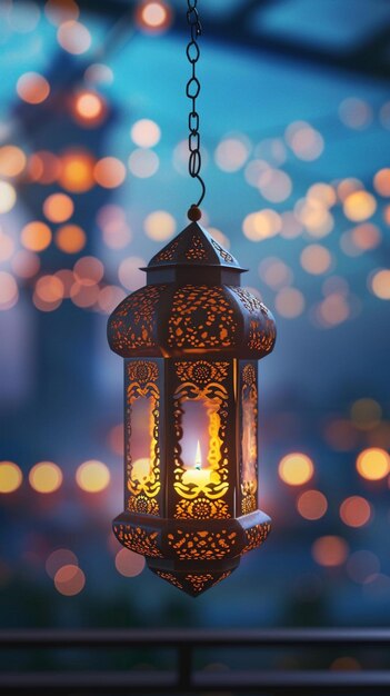 islamic lantern HD 8K wallpaper Stock Photographic Image