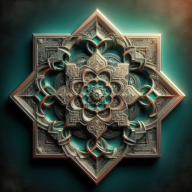 Islamic Luxury background with full color gradient mandala ornament