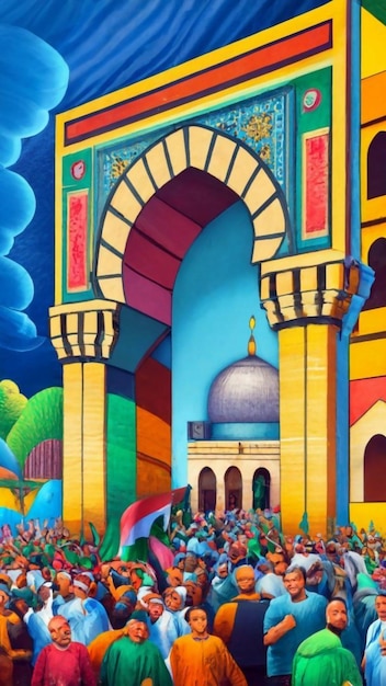 islamic mosque illustration