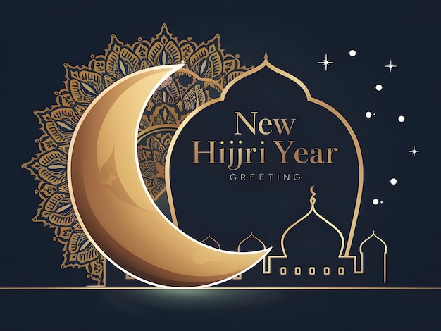 Photo islamic new year celebration designs for various digital and print uses is perfect for use in social