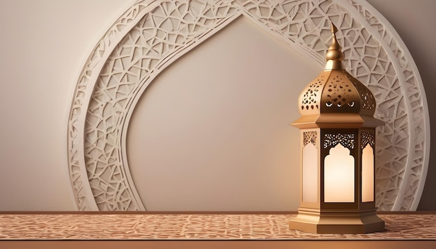 Islamic pattern Ramadan Eid festival product podium background concept