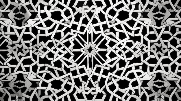 Islamic pattern on the wall of the mosque