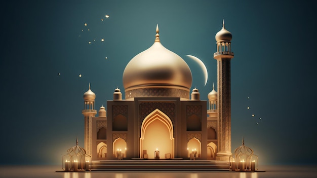 Islamic Ramadan Kareem Display Podium Background