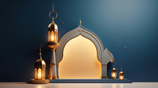 Islamic Ramadan Kareem Display Podium Background