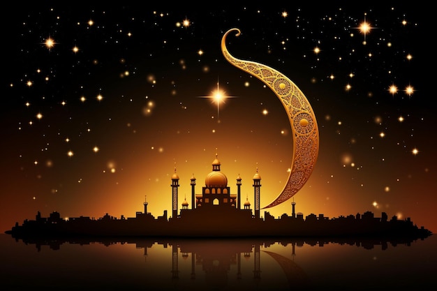 Islamic traditional eid al adha festival greeting