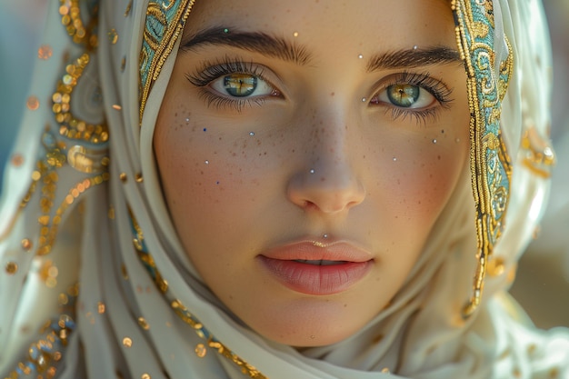 Islamic woman Islamic backgrounds concept created with Generative AI technology