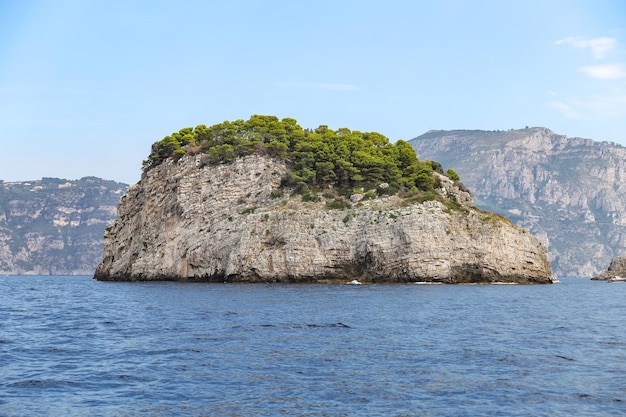 Island in Amalfi Cost Naples Italy