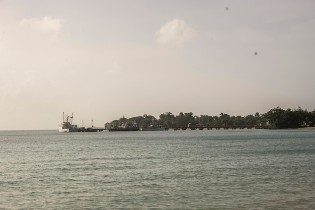 Island shore in tropical beach