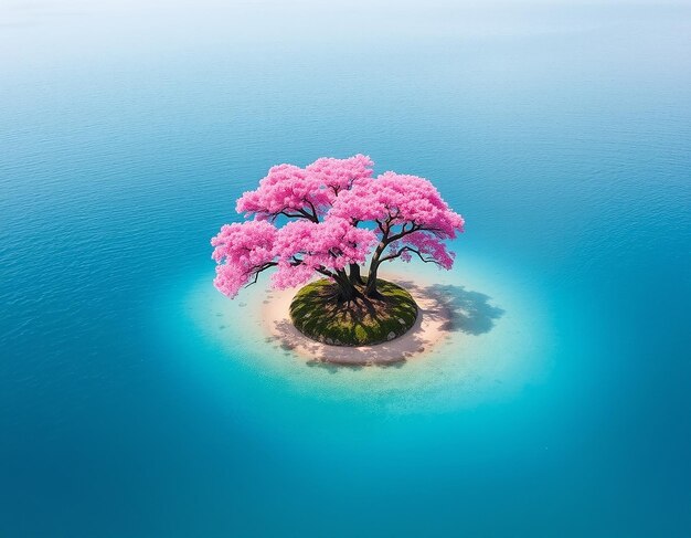 Photo island small island in ocean 3d render