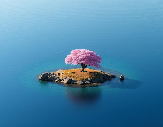 Photo island small island in ocean 3d render