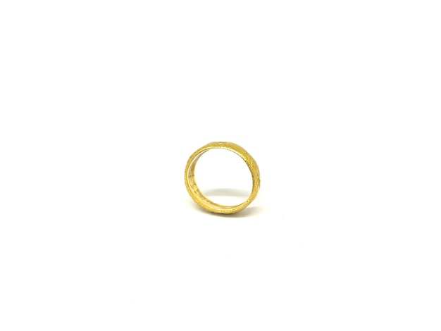 Isolate vintage and classic golden ring, white background.