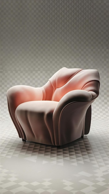 Isolated 3d render armchair scene creator rendering for interior design or decoration projects on t