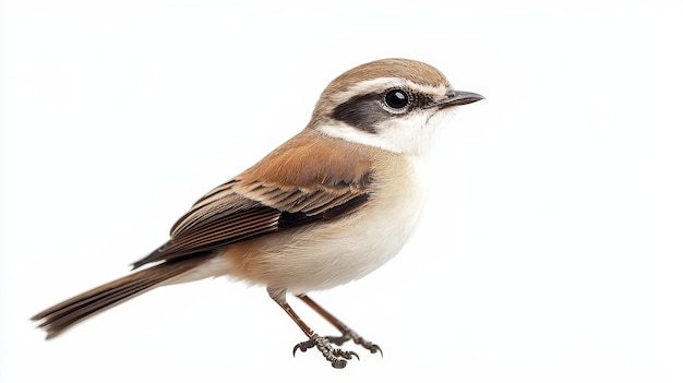 Photo isolated bird on white background captured in natural light