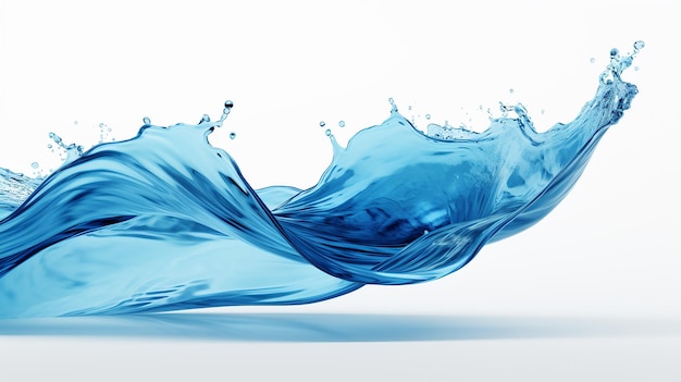 Isolated Blue Water Jet Splash Clip Art