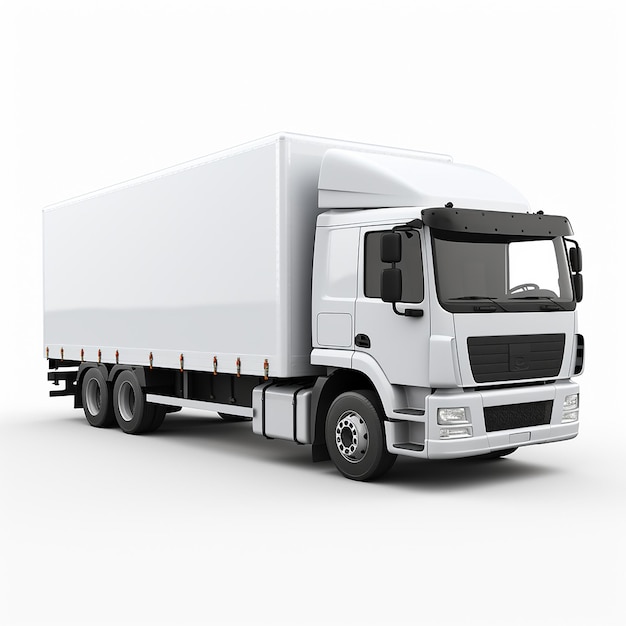 Isolated box truck template