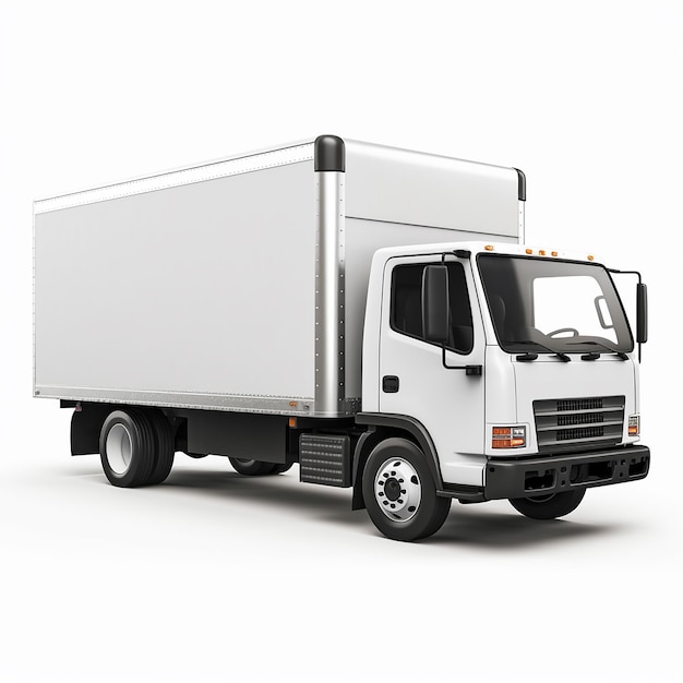 Isolated box truck template