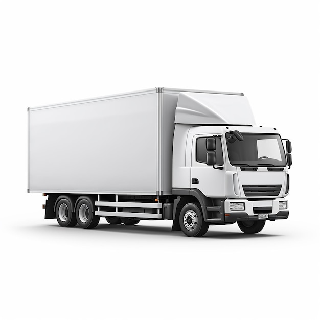 Isolated box truck template