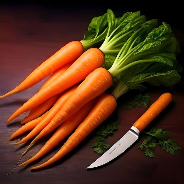 Isolated bunch of carrot on white background High quality