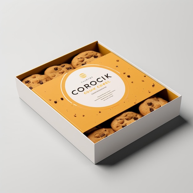 Isolated cake box mockup