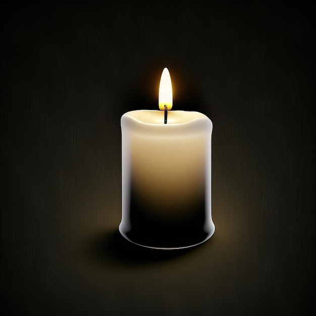 Isolated candle light digital art illustrations by generative ai