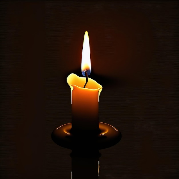 Isolated candle light digital art illustrations by generative ai