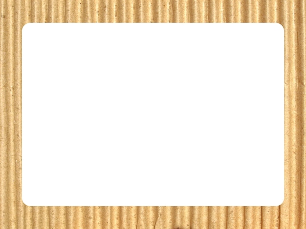 Isolated cardboard frame