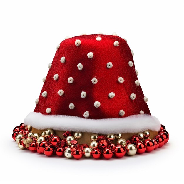 Isolated Christmas Hat Pure White Background