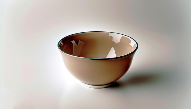 Isolated clean and empty bowl with white background