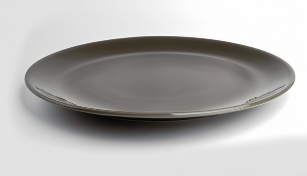 Isolated clean and empty plate with white background