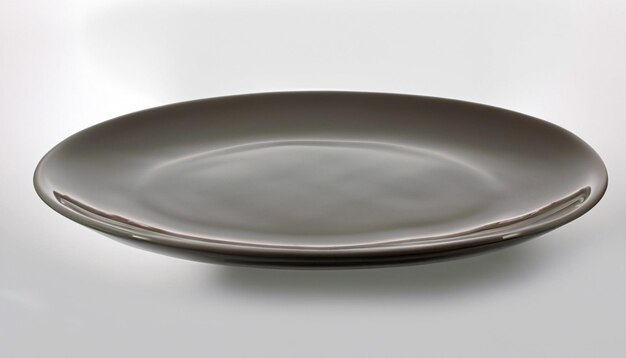 Isolated clean and empty plate with white background